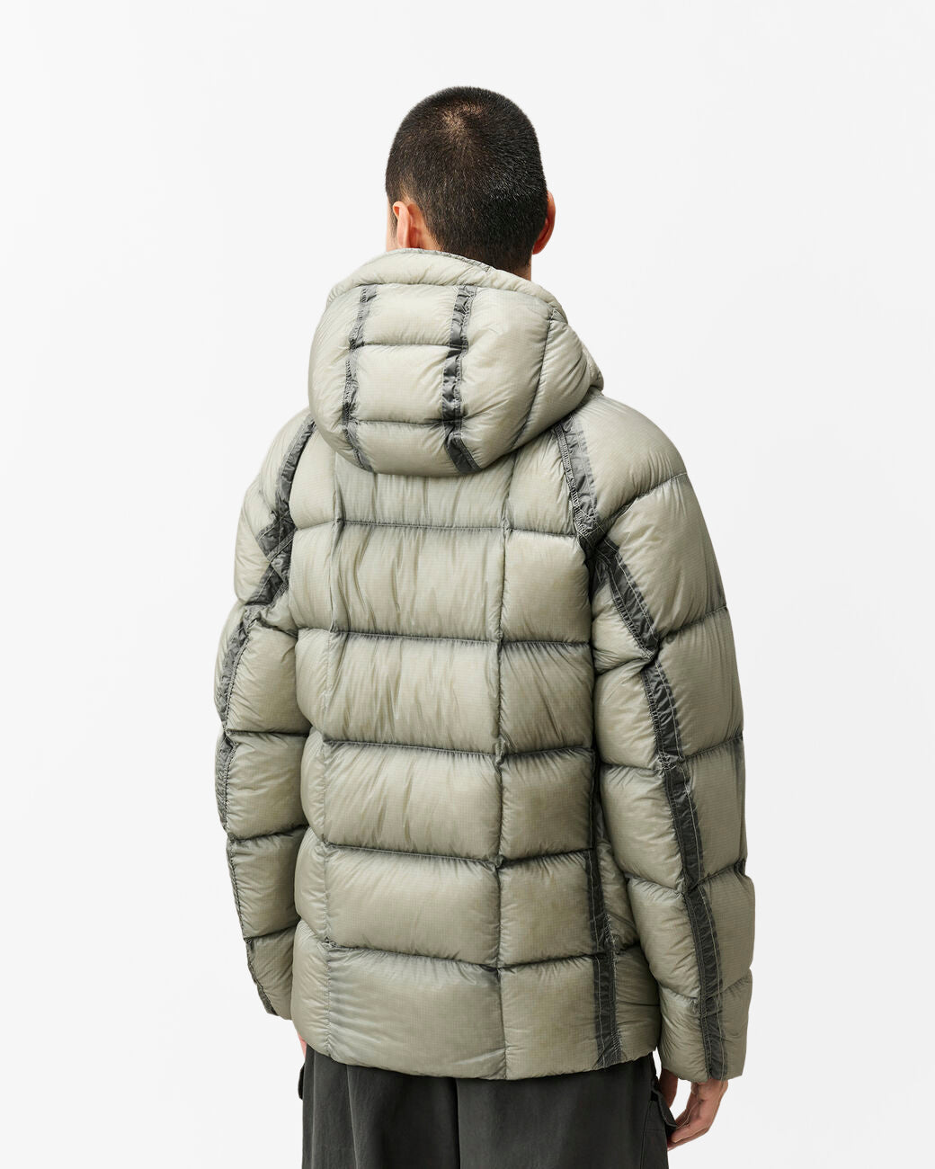 C.P. Company D.D.-Shell Mens Hooded Puffer Jacket - Flint Grey 936