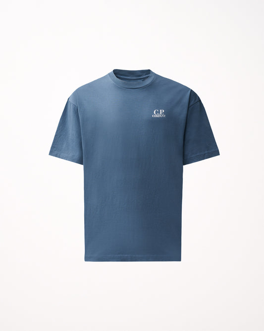 C.P. Company 30/1 Jersey British Sailor Mens T - Shirt - Orion Blue 871 | CHO | Designer Mens Graphic T - Shirts