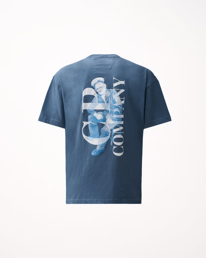 C.P. Company 30/1 Jersey British Sailor Mens T-Shirt - Orion Blue 871