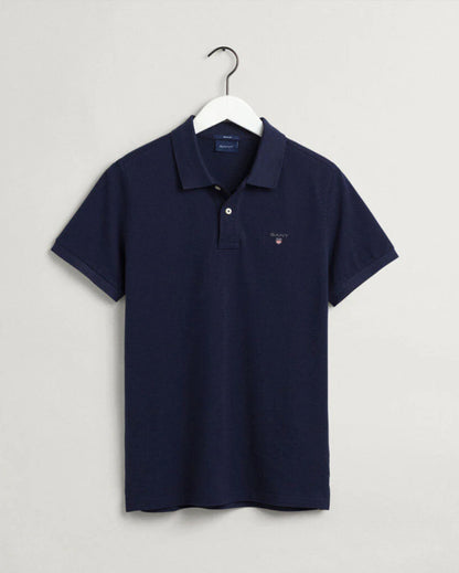 GANT Original Pique Mens Rugger - 433 Evening Blue - CHO - Designer Mens Polo Shirts