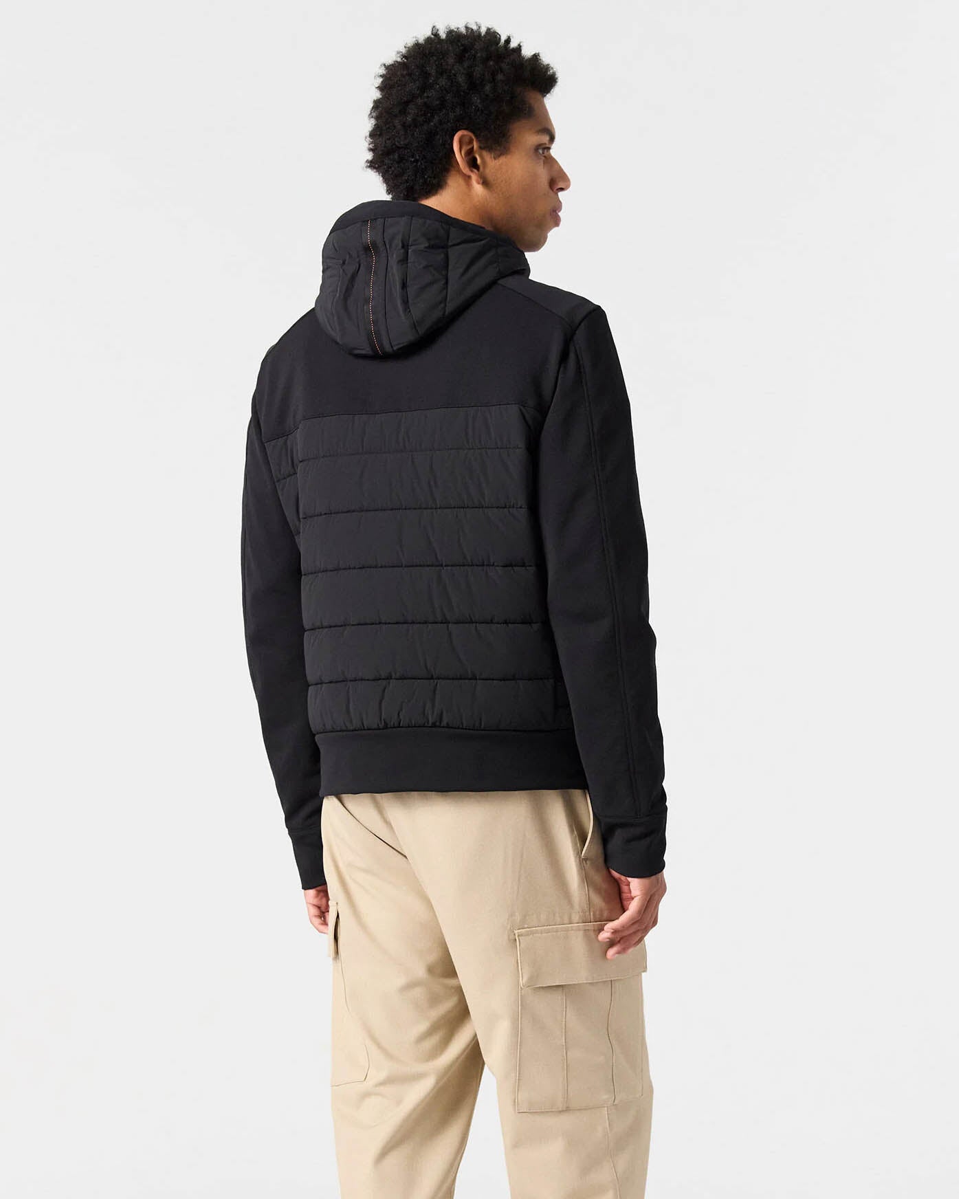Parajumpers Manfred Mens Fleece/Nylon Hooded Jacket - Black 541