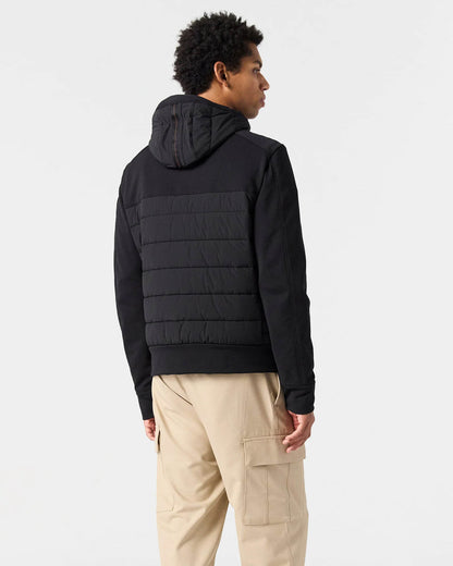 Parajumpers Manfred Mens Fleece/Nylon Hooded Jacket - Black 541