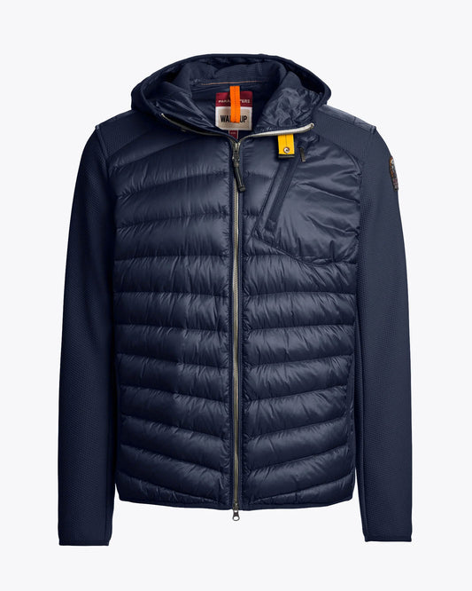 Parajumpers Nolan Mens Fleece/Nylon Hooded Jacket - Blue Navy 316