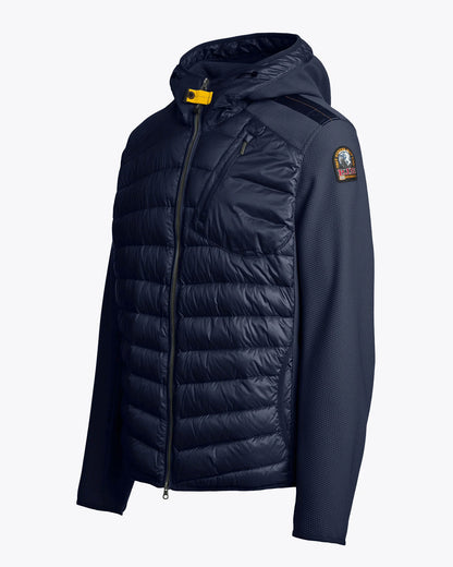 Parajumpers Nolan Mens Fleece/Nylon Hooded Jacket - Blue Navy 316