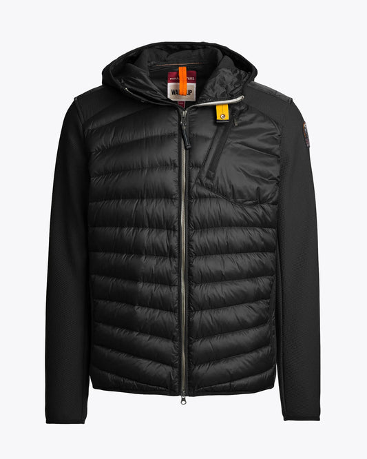 Parajumpers Nolan Mens Fleece/Nylon Hooded Jacket - Black 541