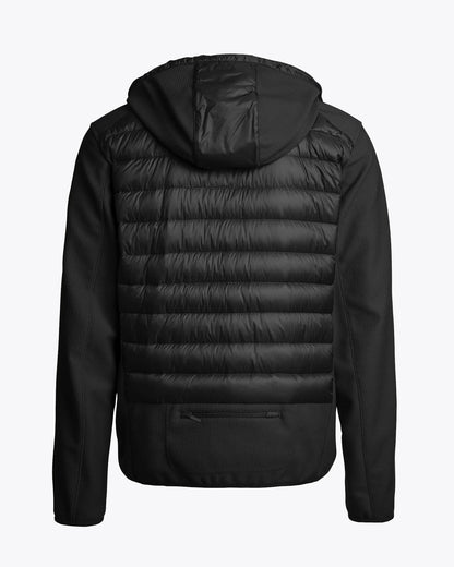 Parajumpers Nolan Mens Fleece/Nylon Hooded Jacket - Black 541