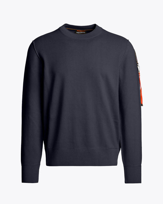 Parajumpers Basic Braw Mens Crew Neck Sweater - Blue Navy 316