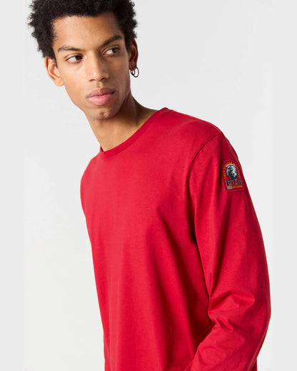 Parajumpers Kip Mens Long Sleeve T-Shirt - Red 527