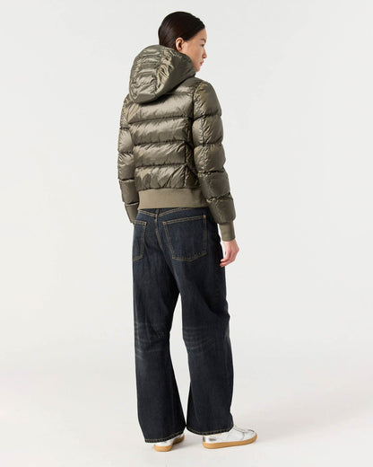 Parajumpers Mariah Womens Hooded Down Bomber - Olive Grey 103