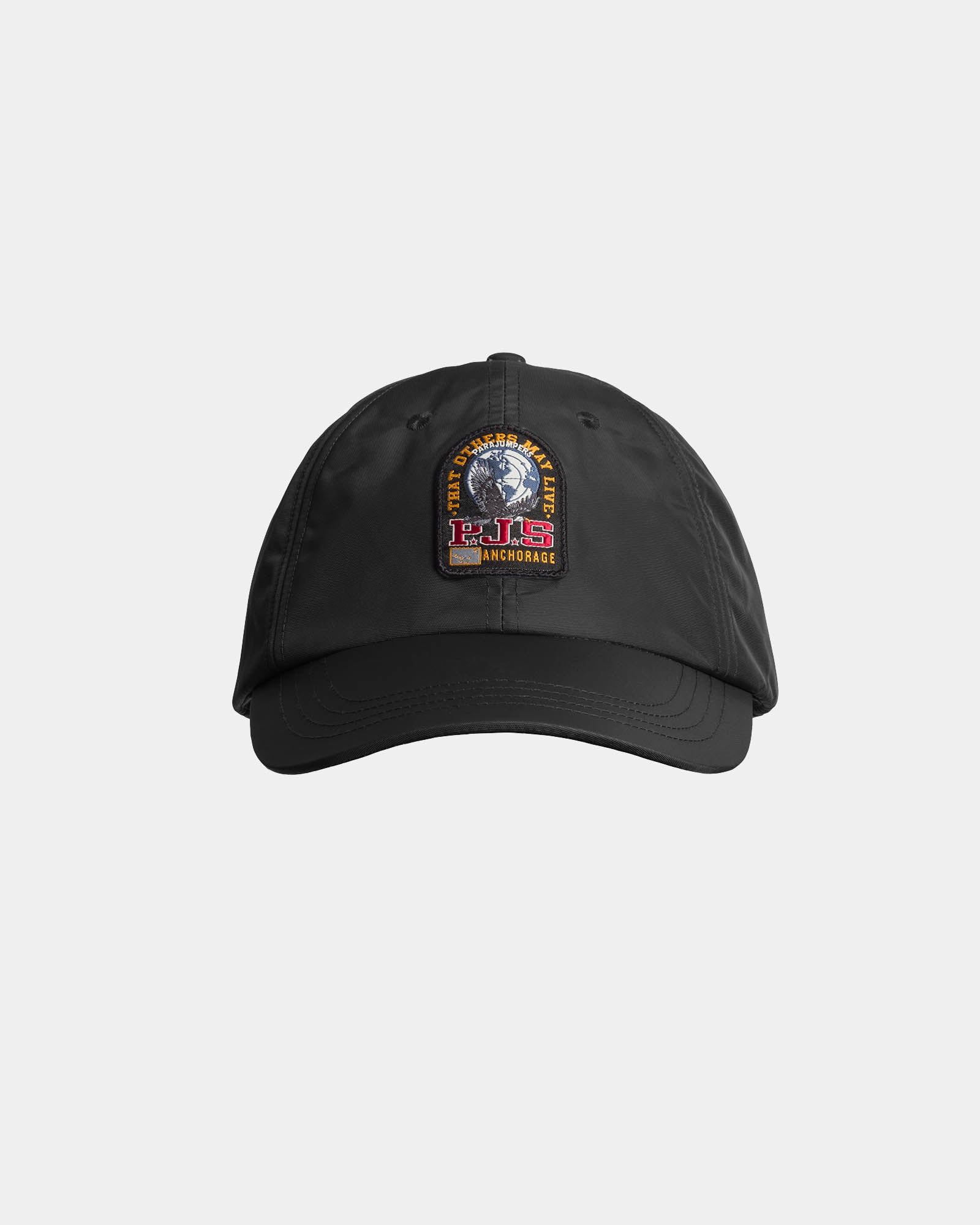 Parajumpers Patch Mens Cap - Black 541, front
