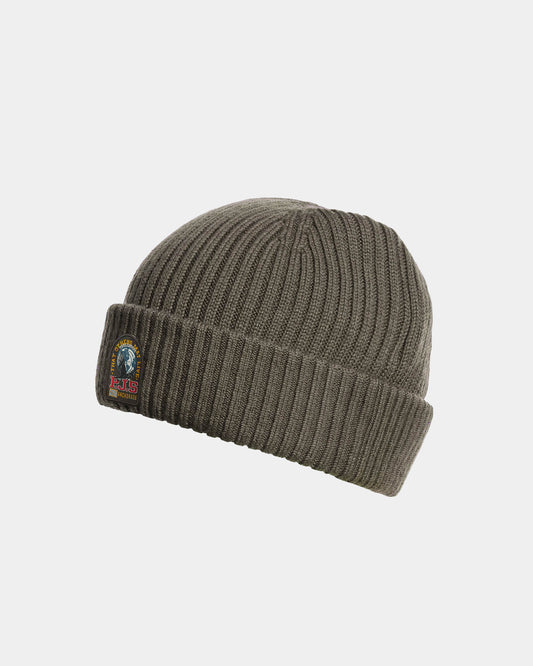 Parajumpers Matio Knitted Beanie - Taggia Olive 218, side