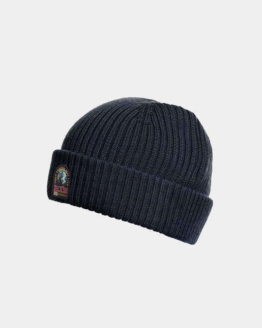 Parajumpers Matio Knitted Beanie - Blue Navy 316, side