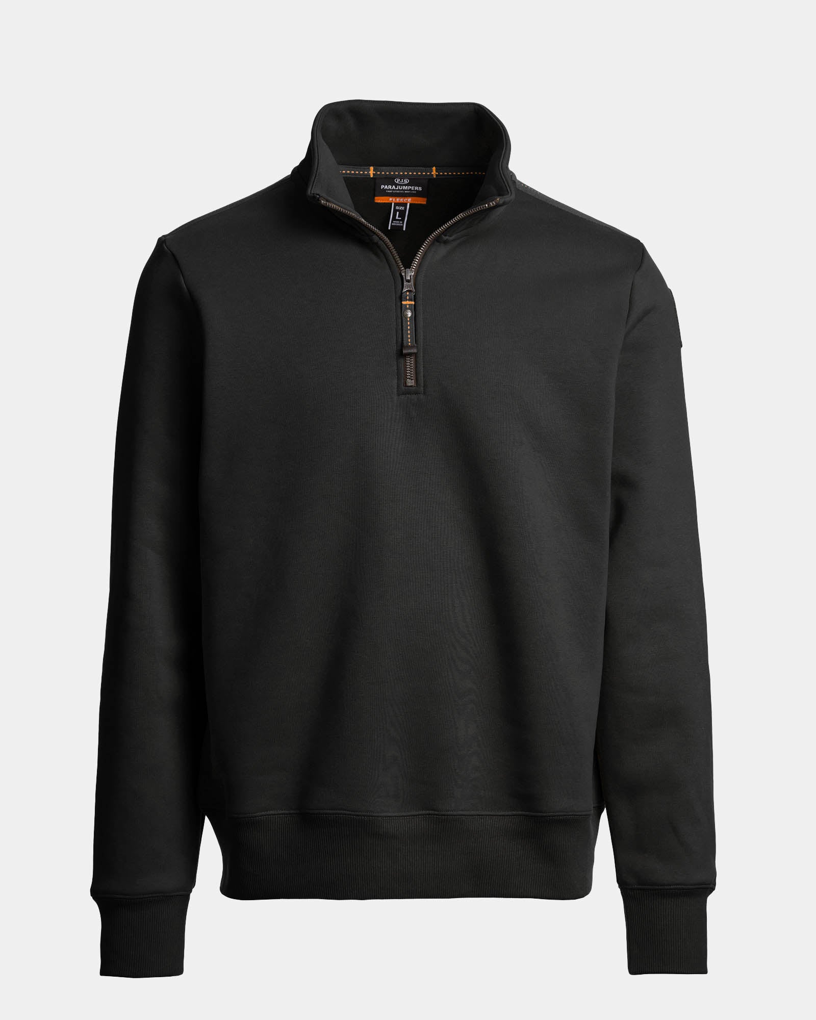 Parajumpers Broad Peak Mens Quarter Zip Sweatshirt - Black 541, front