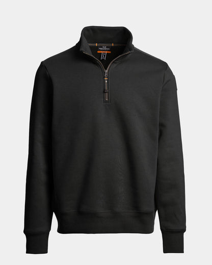 Parajumpers Broad Peak Mens Quarter Zip Sweatshirt - Black 541, front
