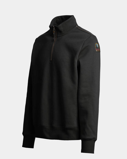 Parajumpers Broad Peak Mens Quarter Zip Sweatshirt - Black 541, side