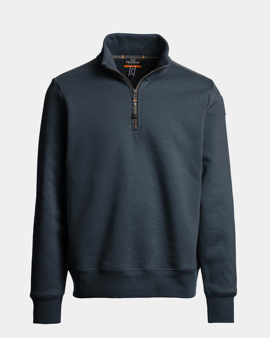 Parajumpers Broad Peak Mens Quarter Zip Sweatshirt - Nine Iron 765, front