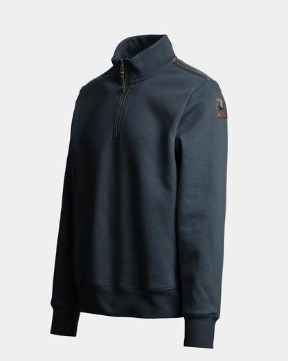 Parajumpers Broad Peak Mens Quarter Zip Sweatshirt - Nine Iron 765, side