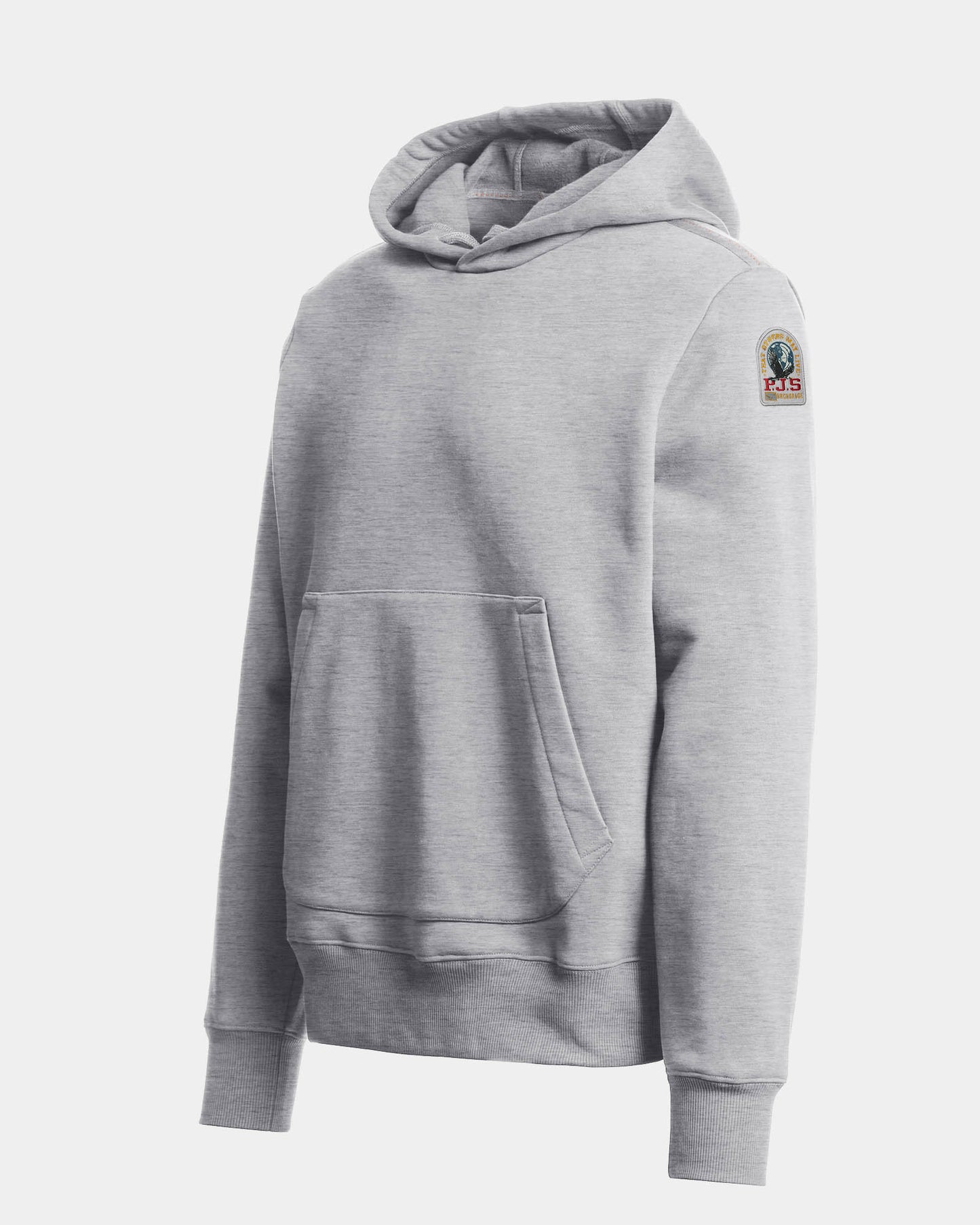 Parajumpers Everest Mens Hoodie - Ash Grey Melange 608, side