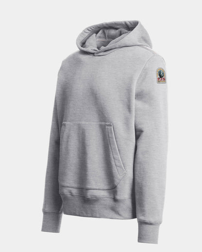 Parajumpers Everest Mens Hoodie - Ash Grey Melange 608, side