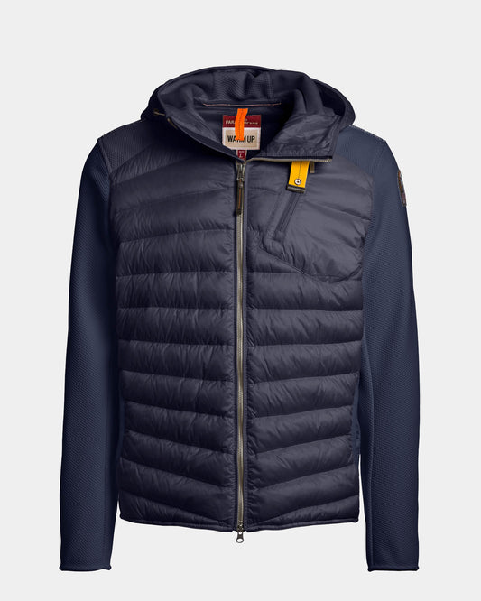 Parajumpers Nolan Mens Hybrid Hooded Jacket - Blue Navy 316 | CHO | Designer Mens Hybrid Jackets