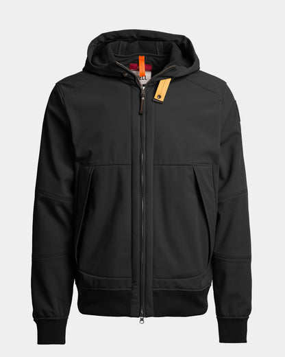 Parajumpers Abner Mens Hooded Bomber - Black 541, front