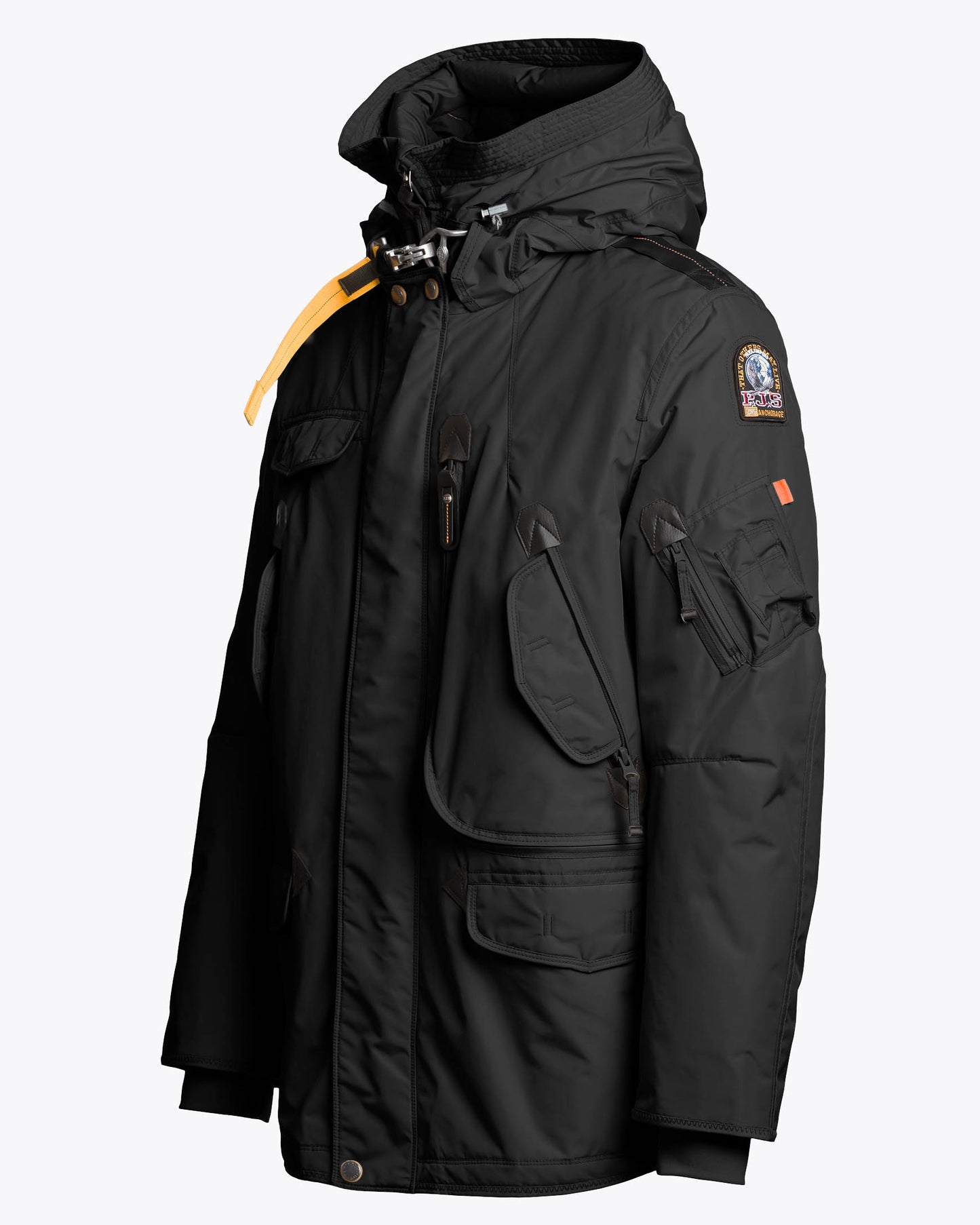Parajumpers Right Hand Mens Hooded Down Jacket - Black 541, side