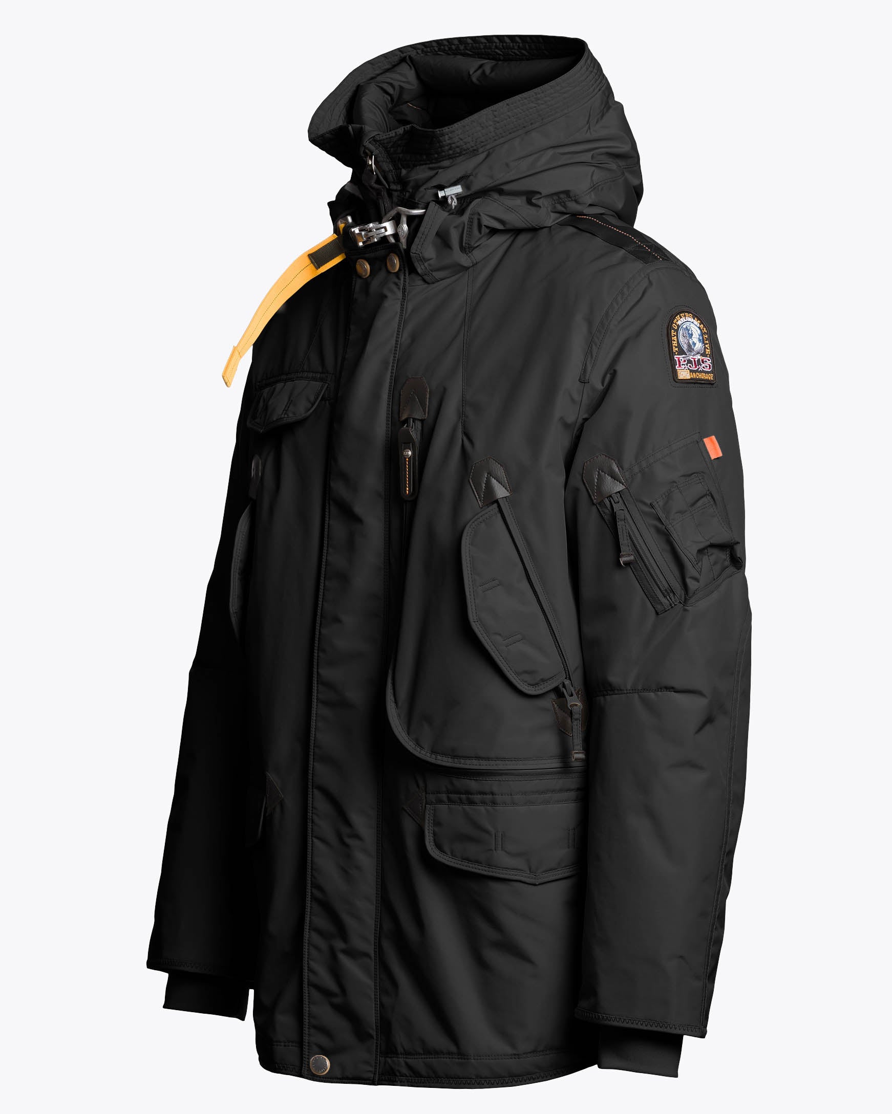 Parajumpers Right Hand Mens Hooded Down Jacket - Black 541, side
