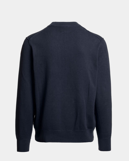 Parajumpers Basic Braw Mens Crew Neck Jumper - Blue Navy 316, back