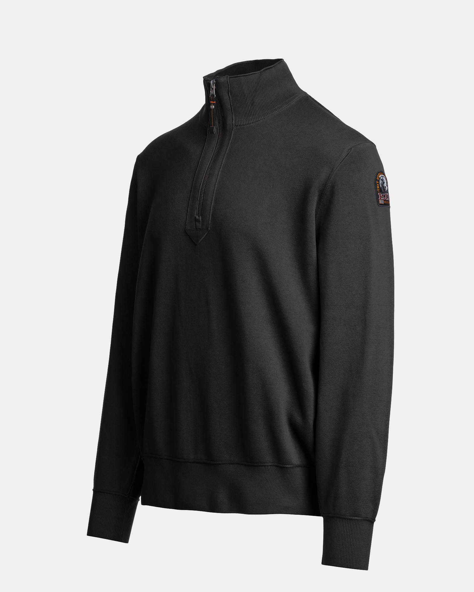Parajumpers Basic Scoe Mens Quarter Zip Jumper - Black 541, side