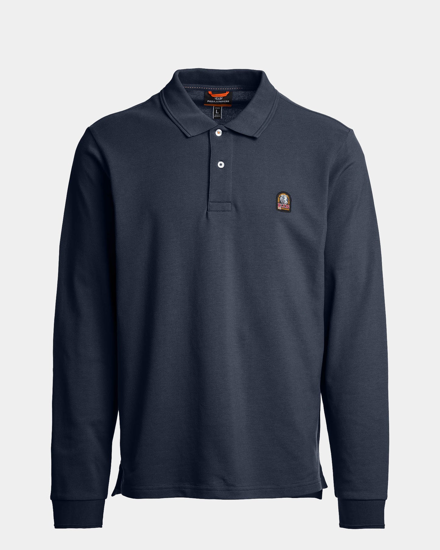 Parajumpers Kerrobert Mens Long Sleeve Polo - Black 541, front