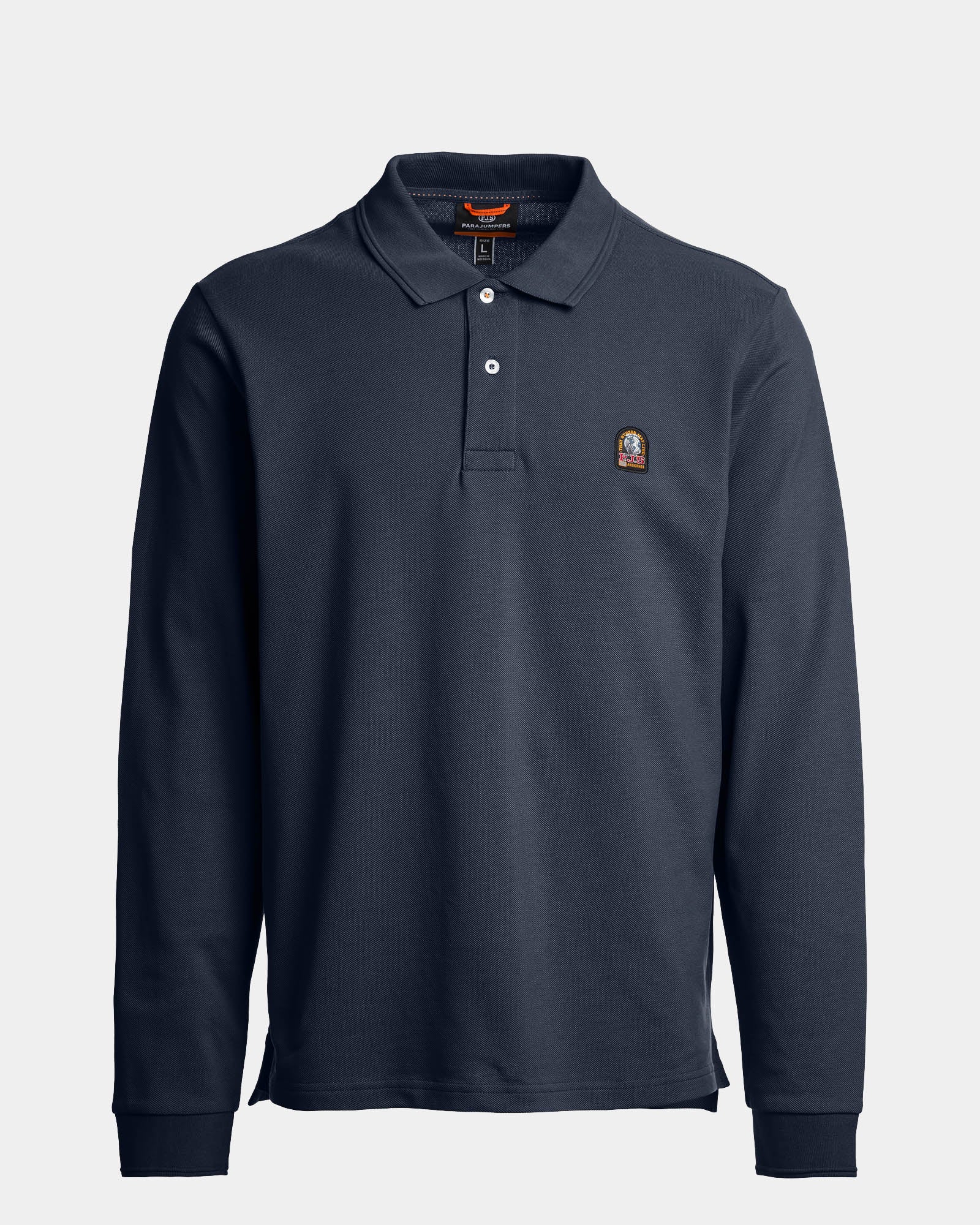 Parajumpers Kerrobert Mens Long Sleeve Polo - Black 541, front