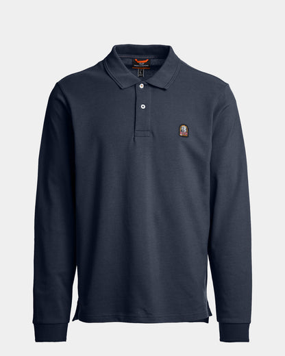 Parajumpers Kerrobert Mens Long Sleeve Polo - Black 541, front