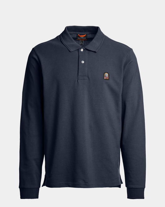 Parajumpers Kerrobert Mens Long Sleeve Polo - Black 541, front