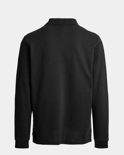 Parajumpers Kerrobert Mens Long Sleeve Polo - Black 541, back