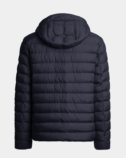 Parajumpers Last Minute Mens Down Jacket with Hood - Blue Navy 316, back
