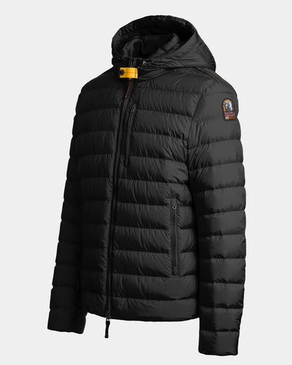 Parajumpers Last Minute Mens Down Jacket with Hood - Black 541, side