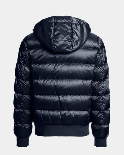 Parajumpers Pharrell Mens Hooded Down Bomber Jacket - Blue Navy 316