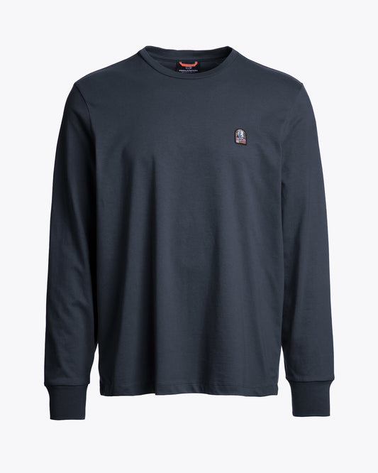 Parajumpers Kip 2.0 Mens Long Sleeve T-Shirt - Blue Navy 316 flat lay front