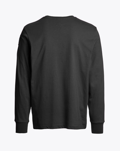 Parajumpers Kip 2.0 Mens Long Sleeve T-Shirt - Black 541 flat lay back