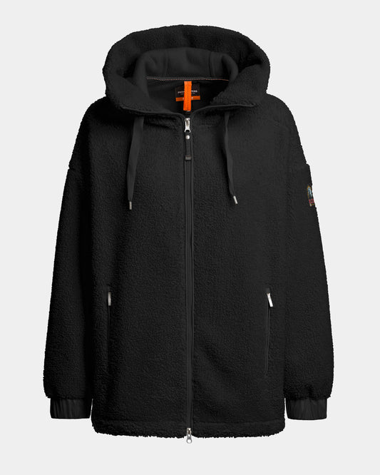 Parajumpers Noelle Womens Full Zip Sweatshirt - Black 541, front