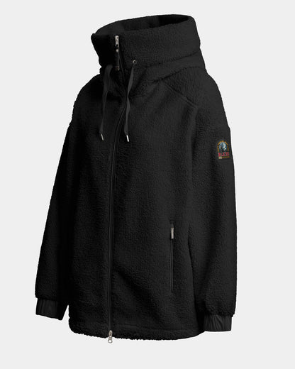 Parajumpers Noelle Womens Full Zip Sweatshirt - Black 541, side