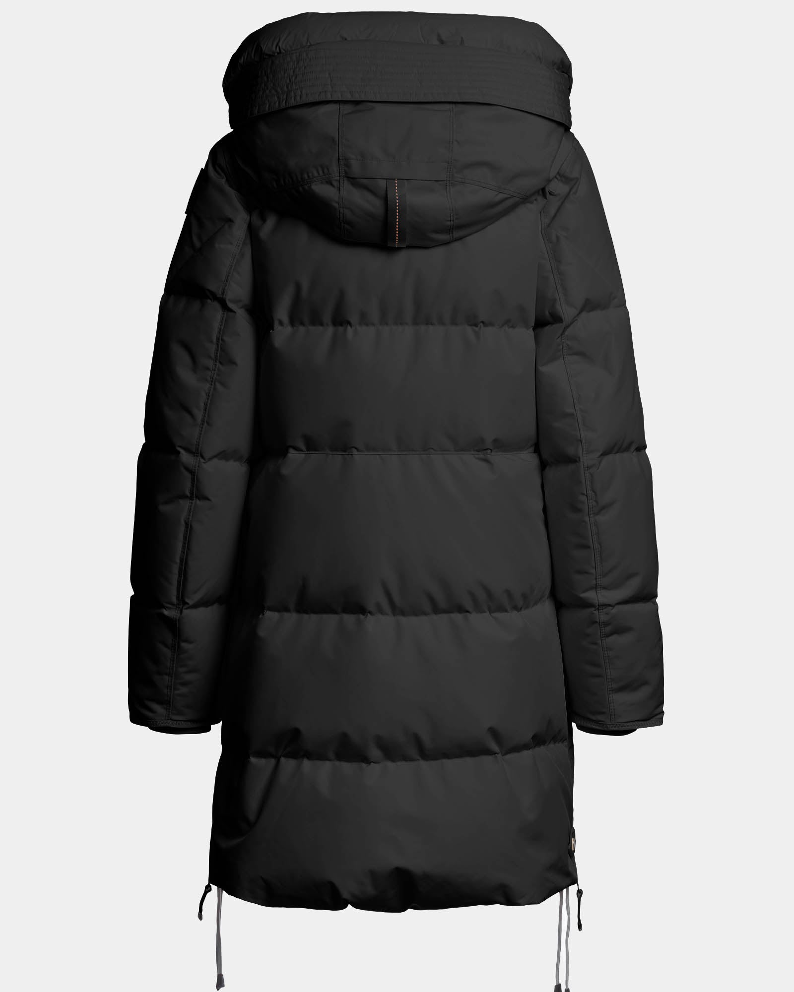 Parajumpers Long Bear Womens Hooded Down Coat - Black 541, back