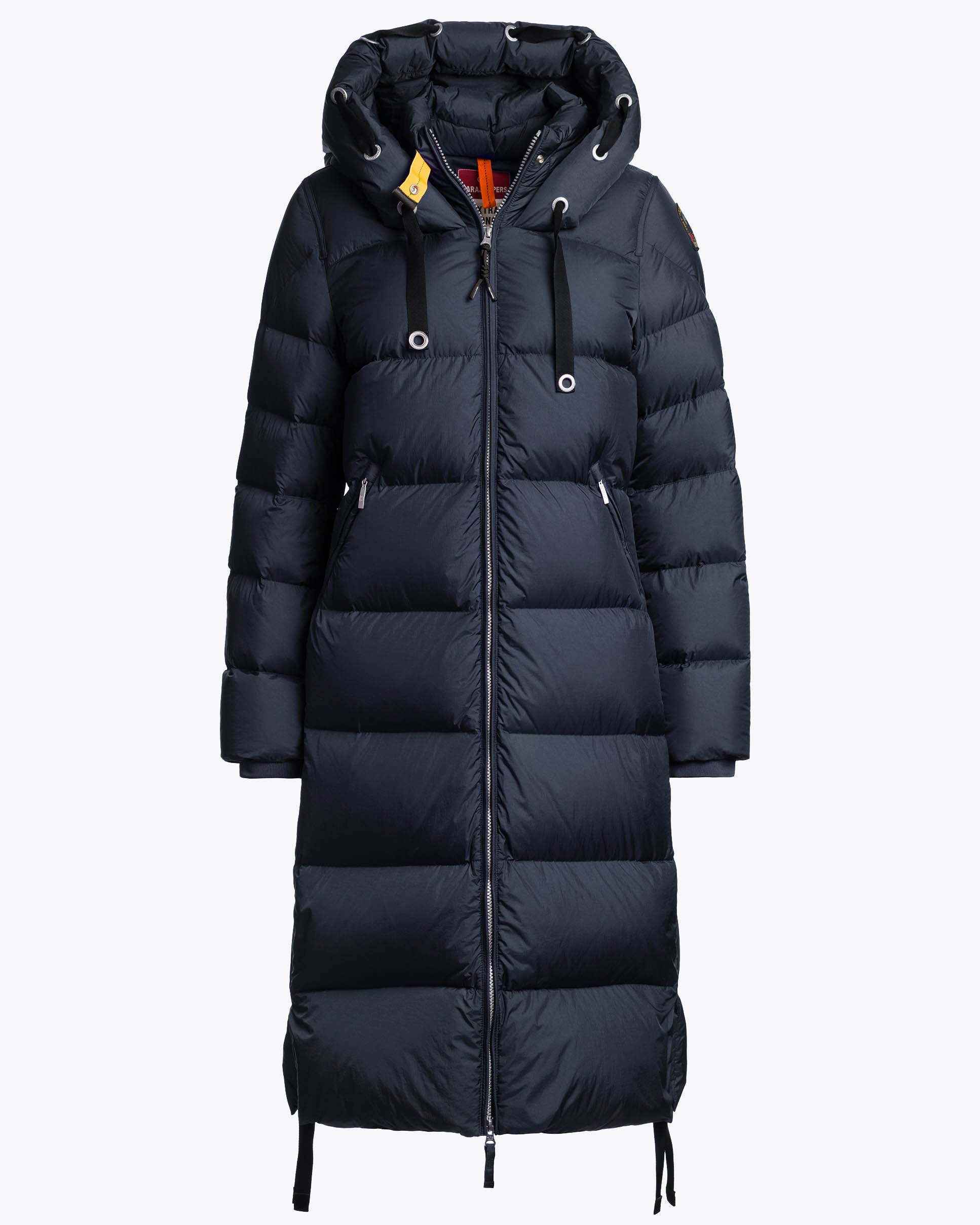 Parajumpers Panda Womens Down Coat with Hood - Blue Navy 316, front