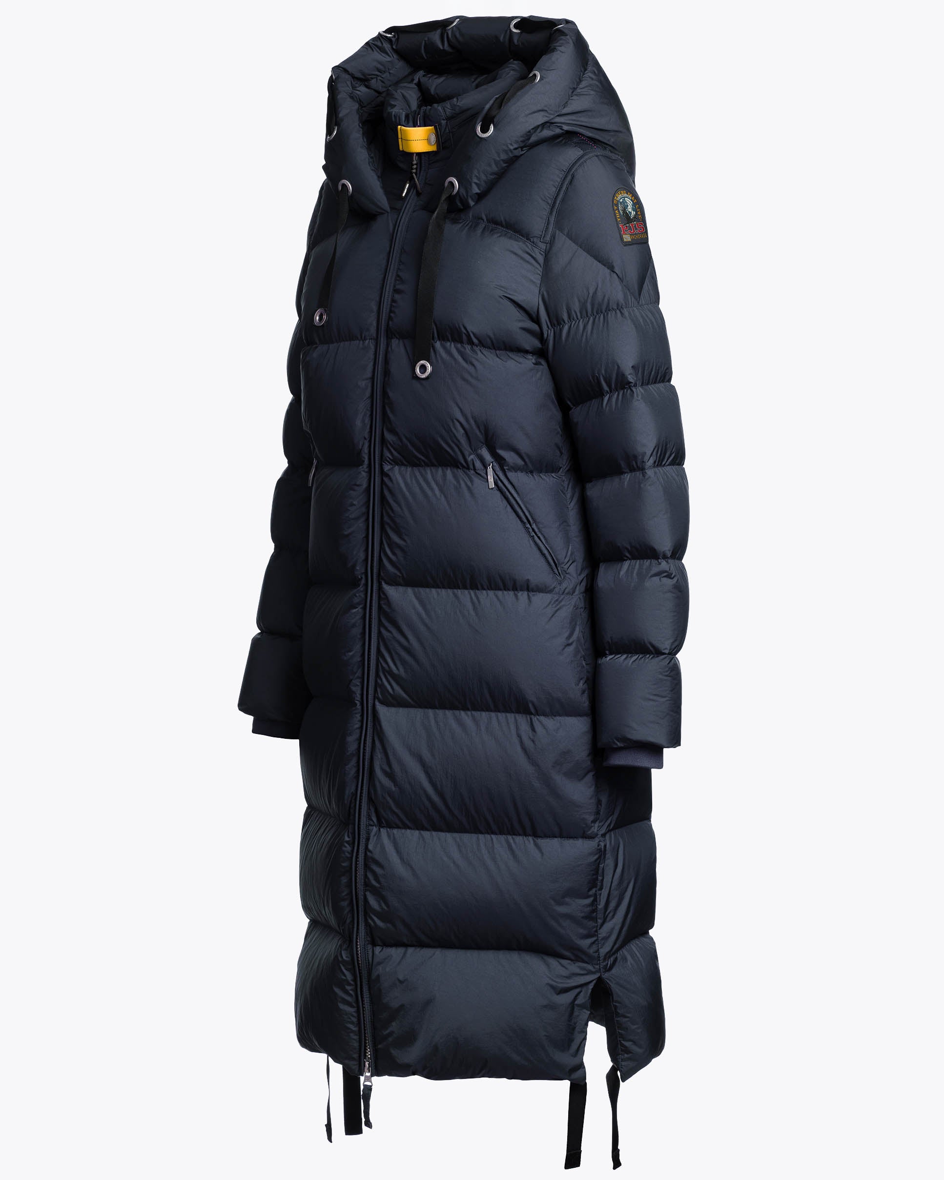 Parajumpers Panda Womens Down Coat with Hood - Blue Navy 316, side