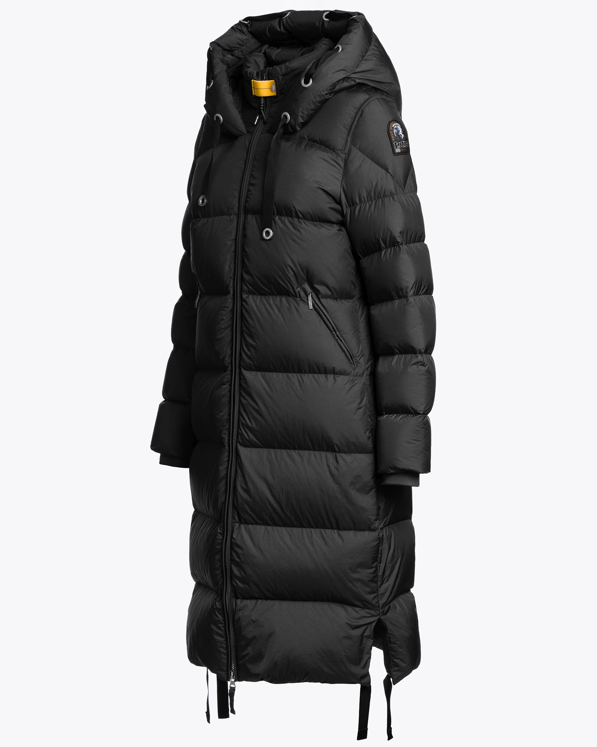Parajumpers Panda Womens Down Coat with Hood - Black 541, side
