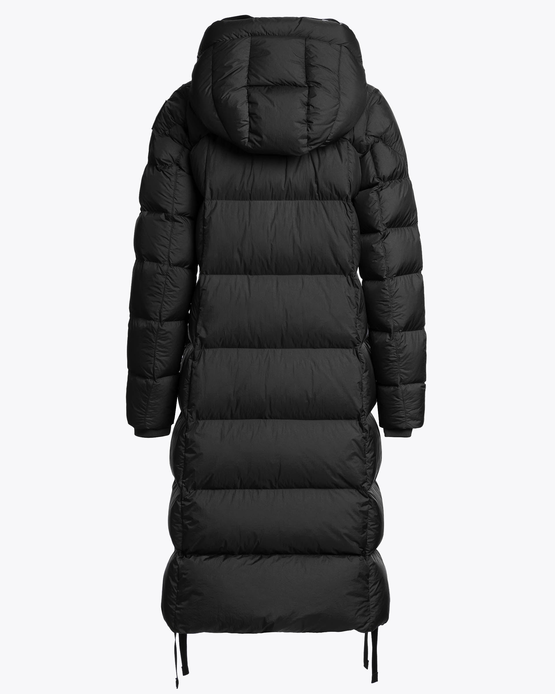 Parajumpers Panda Womens Down Coat with Hood - Black 541, back