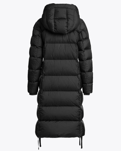 Parajumpers Panda Womens Down Coat with Hood - Black 541, back