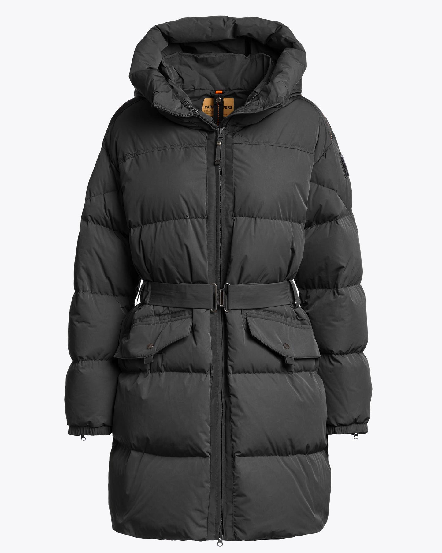 Parajumpers Rosehall Womens Hooded Down Coat - Black 541, front