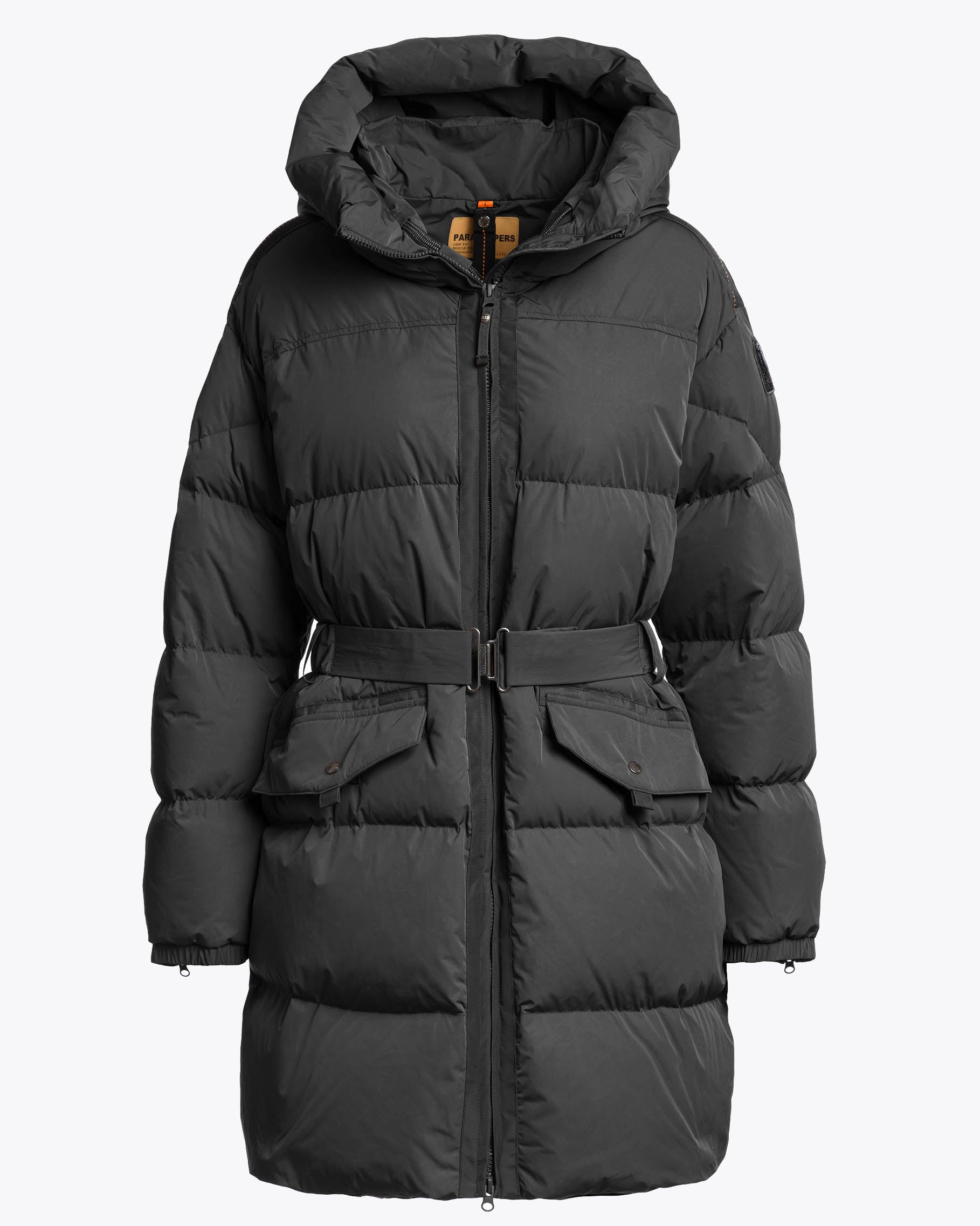 Parajumpers Rosehall Womens Hooded Down Coat - Black 541, front