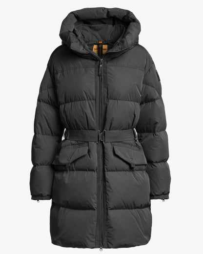 Parajumpers Rosehall Womens Hooded Down Coat - Black 541, front